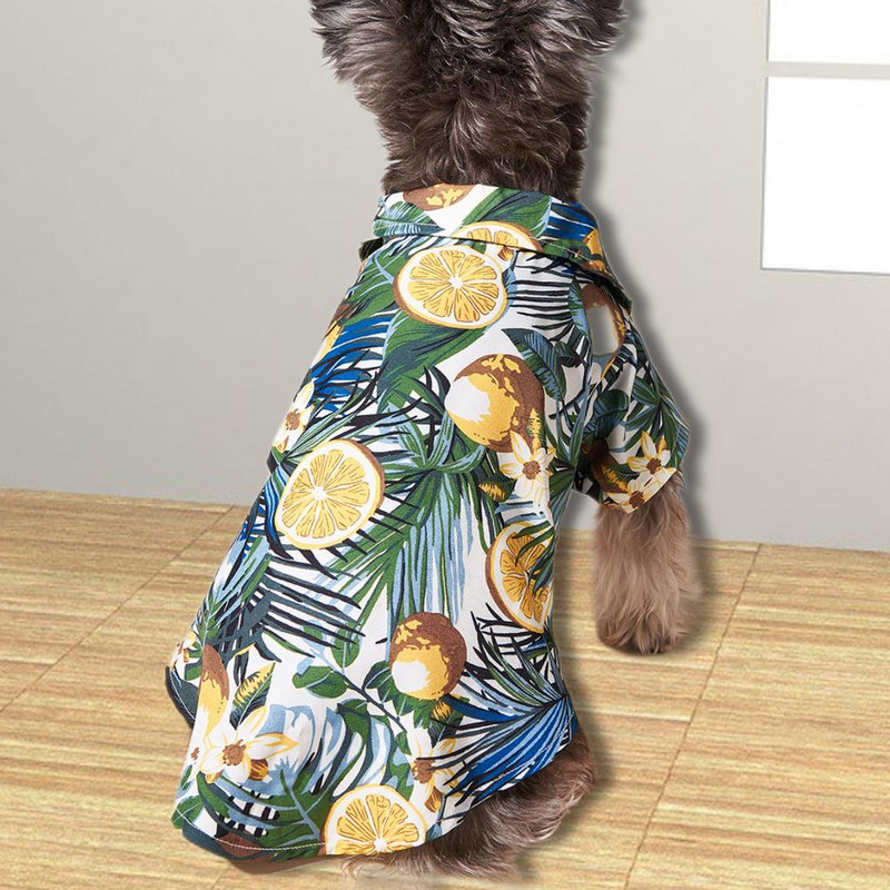 Ανθεκτική στη φθορά ελαφριά μπλούζα με στάμπα καλοκαιρινών φρούτων Hawaii, μπλούζα γάτας σκύλου για εξωτερικούς χώρους