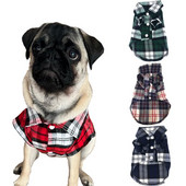 Lemmikloomade riided Koerad Ruuduline Triibuline Särgi Ülikond Pulmakleit Kutsika Mantel Kaisukaru Pommeri vest Väike-keskmine Koer Kassi Lemmiklooma kostüüm