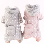 Talvised koerariided Armsad täpid Lemmikloomad Riietus Soe koera Jumpsuit jakk Jope Puudel Bichon Pommeri šnautseri koerte kostüümid