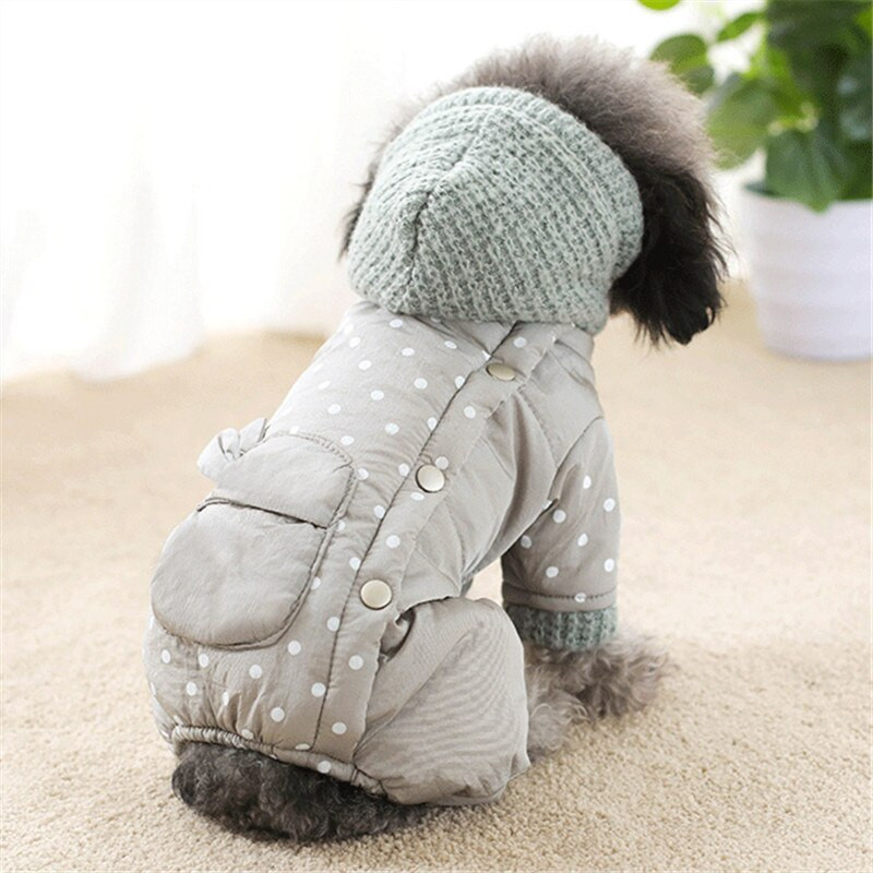 Talvised koerariided Armsad täpid Lemmikloomad Riietus Soe koera Jumpsuit jakk Jope Puudel Bichon Pommeri šnautseri koerte kostüümid