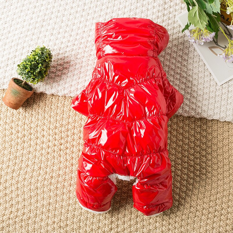 Šunų kombinezonai rudeniui ir žiemai Keturių pėdų meškiukai / Pomeranijos čihuahua drabužiai naminiams gyvūnėliams mažiems šunims storinanti medvilninė šunų pūkinė striukė