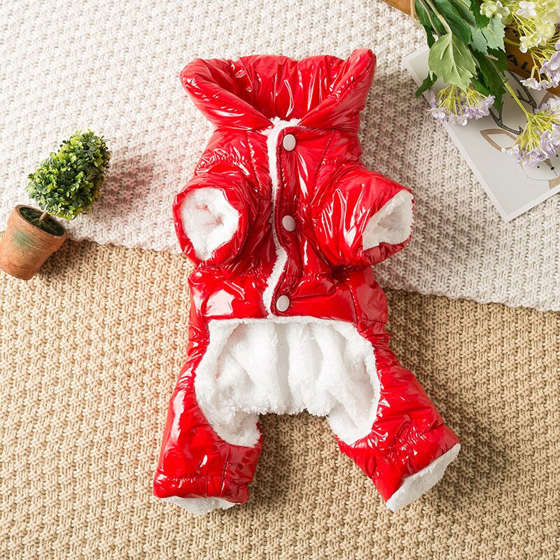 Šunų kombinezonai rudeniui ir žiemai Keturių pėdų meškiukai / Pomeranijos čihuahua drabužiai naminiams gyvūnėliams mažiems šunims storinanti medvilninė šunų pūkinė striukė