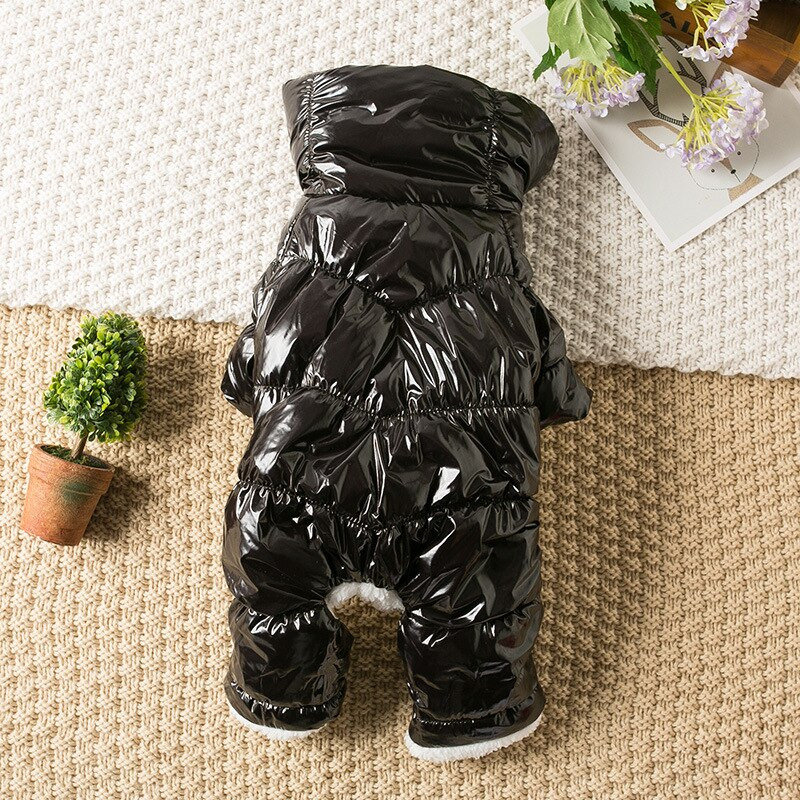 Šunų kombinezonai rudeniui ir žiemai Keturių pėdų meškiukai / Pomeranijos čihuahua drabužiai naminiams gyvūnėliams mažiems šunims storinanti medvilninė šunų pūkinė striukė