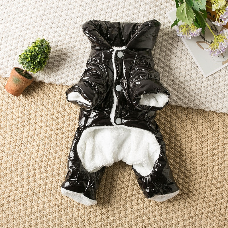 Šunų kombinezonai rudeniui ir žiemai Keturių pėdų meškiukai / Pomeranijos čihuahua drabužiai naminiams gyvūnėliams mažiems šunims storinanti medvilninė šunų pūkinė striukė