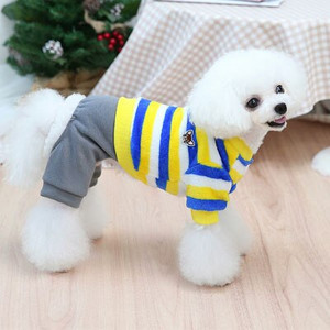 Τα νεότερα ρούχα για κατοικίδια για γάτες Παλτό για σκύλους Χειμερινό μαλακό φλις φούτερ σκύλου με κουκούλα γκρι παντελόνι Ολόσωμη φόρμα γάτας Bichon L