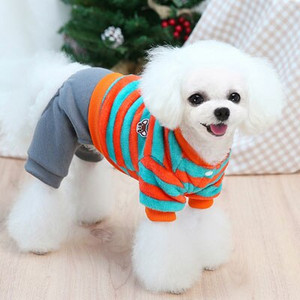 Τα νεότερα ρούχα για κατοικίδια για γάτες Παλτό για σκύλους Χειμερινό μαλακό φλις φούτερ σκύλου με κουκούλα γκρι παντελόνι Ολόσωμη φόρμα γάτας Bichon L