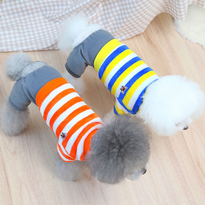 Τα νεότερα ρούχα για κατοικίδια για γάτες Παλτό για σκύλους Χειμερινό μαλακό φλις φούτερ σκύλου με κουκούλα γκρι παντελόνι Ολόσωμη φόρμα γάτας Bichon L