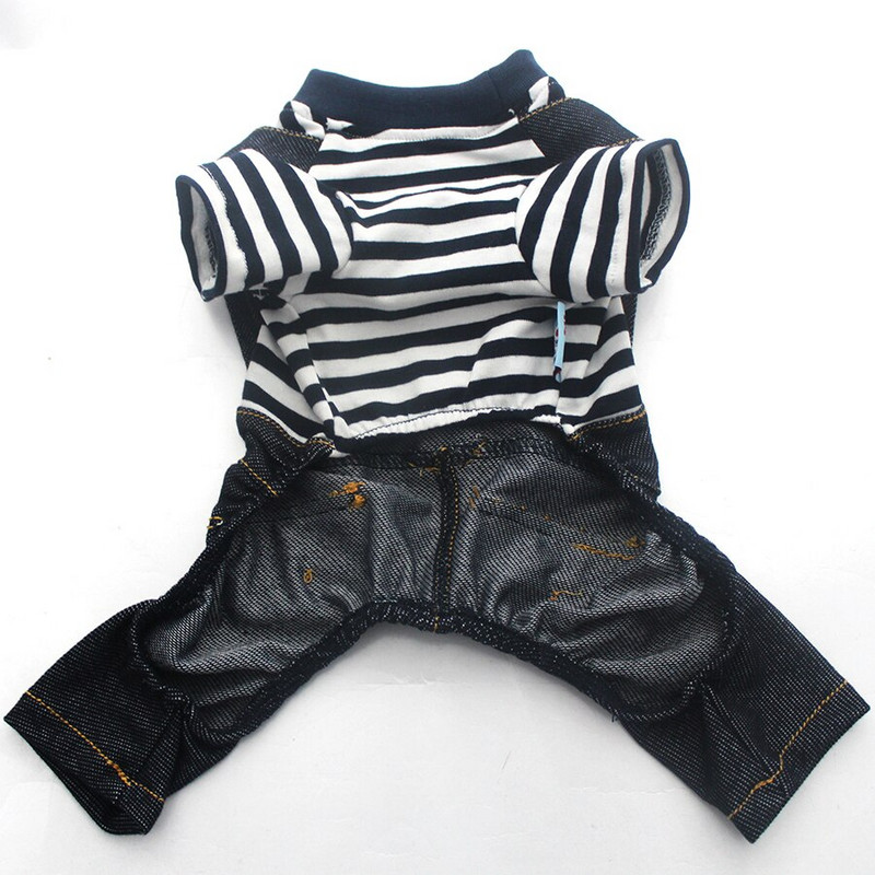 Salopetă cu dungi Câine Pisică Cămăși Pantaloni Design urs Pisică Cățeluș Salopete Jachetă Ținute de primăvară/vară Haine 5 mărimi 2 culori