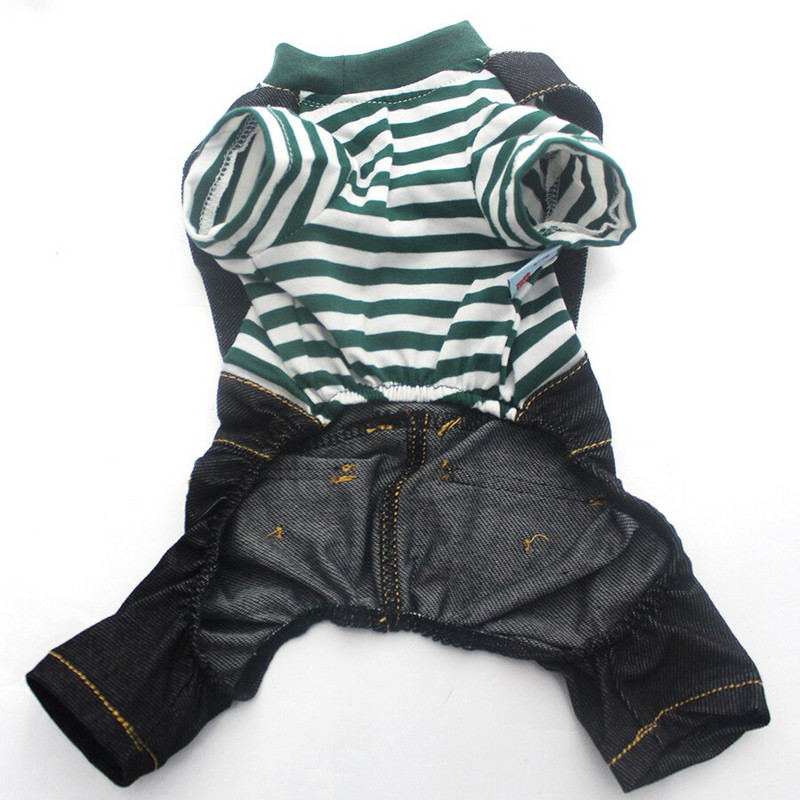 Salopetă cu dungi Câine Pisică Cămăși Pantaloni Design urs Pisică Cățeluș Salopete Jachetă Ținute de primăvară/vară Haine 5 mărimi 2 culori