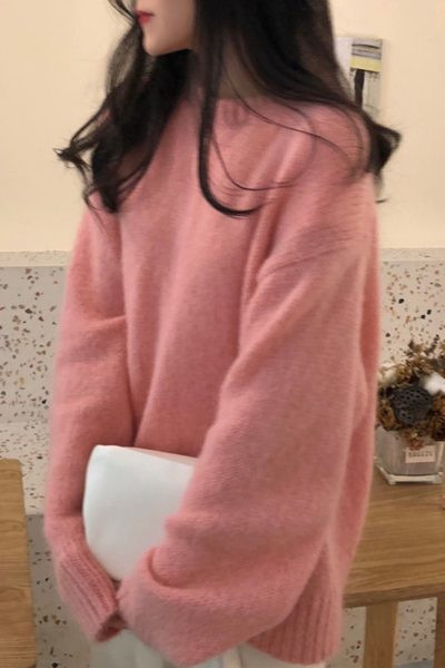 Ühevärviline rasedate kampsun - lai mudel