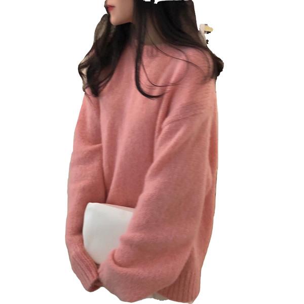 Ühevärviline rasedate kampsun - lai mudel