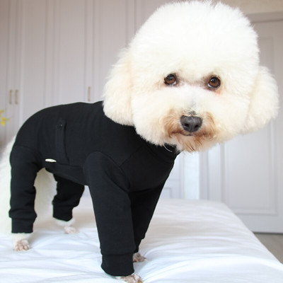 Overal pre domáce zvieratá, tenký, čistý bavlnený, šteniatko, oblečenie, chráni brucho, jednofarebné overaly pre malé psy, pyžamo, čivava, pudel