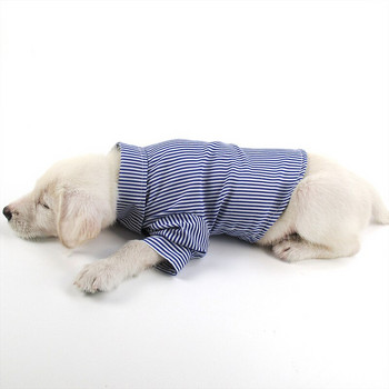ABQP Νέο ριγέ πουκάμισο για σκύλους Επώνυμα ρούχα ελεύθερου χρόνου Μόδα κοινωνικό καθημερινό πουκάμισο για κατοικίδια, στενή εφαρμογή, μακρυμάνικο πουκάμισο για σκύλους, ρούχα για κατοικίδια