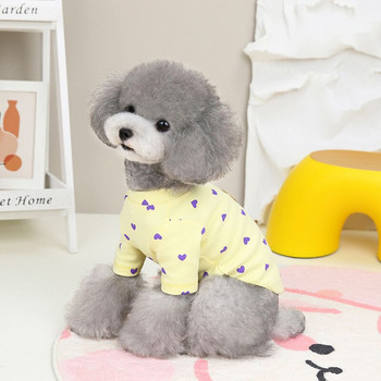 Lovely Bear Love Print Ρούχα για σκύλους για κατοικίδια Ρούχα για κουτάβια κατοικίδια Κοστούμια γαλλικού μπουλντόγκ πουλόβερ Μικρά σκυλιά Chihuahua Poodle