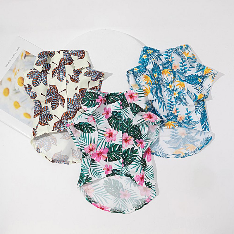 Cămașă pentru câini Ușor de pus și dezbrăcat Confortabil Păstrează căldura Haine pentru câini de vară Cămașă cu imprimeu la modă Haine pentru animale de companie pentru exterior