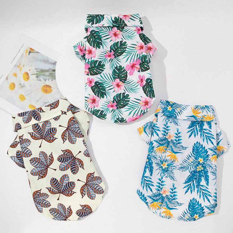 Cămașă pentru câini Ușor de pus și dezbrăcat Confortabil Păstrează căldura Haine pentru câini de vară Cămașă cu imprimeu la modă Haine pentru animale de companie pentru exterior