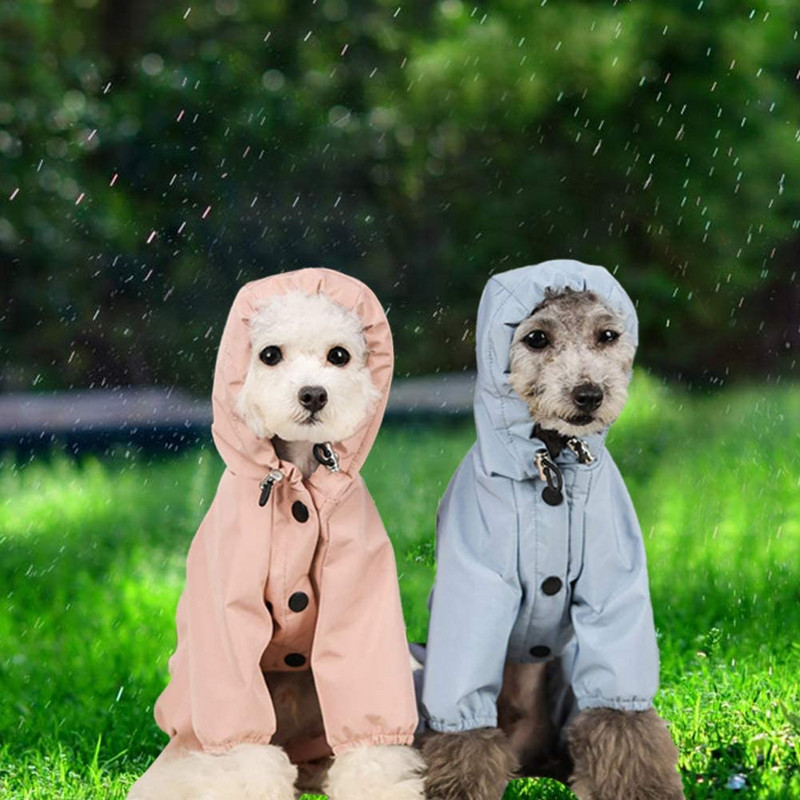 Koera kassi riided Veekindel mood koera jope väikesele suurele koerale Bulldog Chihuahua vihmamantel Helkur, reguleeritav lemmiklooma kombinesoon