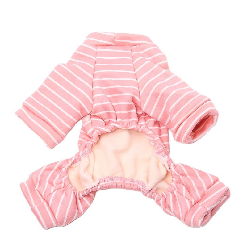 Winter Dog Cat JumpSuit Pidžaama Kassi Kutsikas Triibuline Koerte Disain Lemmiklooma Soe Öösärk T-särk