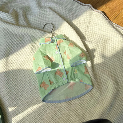 Letné tenké roztomilé potlačené oblečenie pre psov, priedušné bavlnené kontrastné farebné tričko pre psov, vhodné pre malého psa, čivavu a yorkshirský štýl.