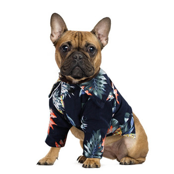 Καλοκαιρινό πουκάμισο για σκύλους για γάτα γιλέκο παραλίας Χαριτωμένο τύπωμα Hawaii Beach Pet Ρούχα Floral T-shirt για μικρό μεγάλο σκυλί Chihuahua Frech Fulldog
