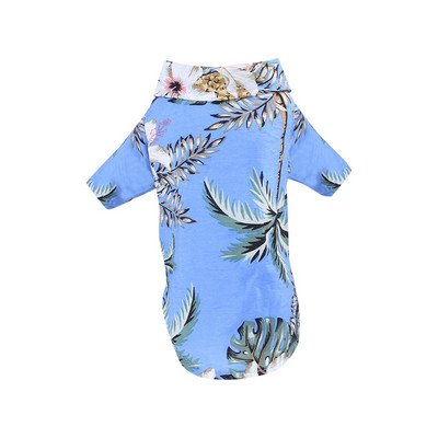 Vasaras suņu kaķu krekli Pludmales veste Cute Print Hawaii Beach Pet apģērbs Ziedu T krekls mazam lielam sunim Čivava Frech Fulldog