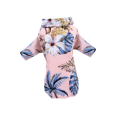 Vasaras suņu kaķu krekli Pludmales veste Cute Print Hawaii Beach Pet apģērbs Ziedu T krekls mazam lielam sunim Čivava Frech Fulldog