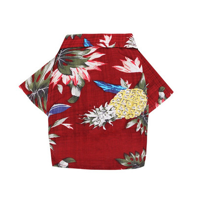 Vasaras suņu kaķu krekli Pludmales veste Cute Print Hawaii Beach Pet apģērbs Ziedu T krekls mazam lielam sunim Čivava Frech Fulldog