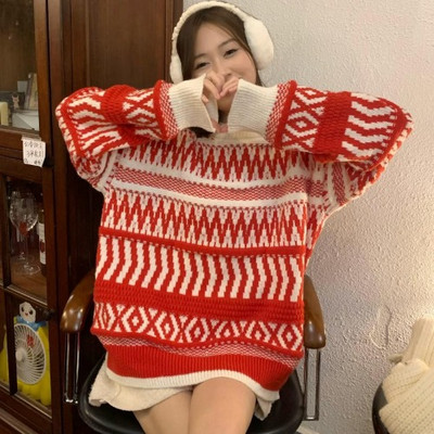 Rasedate talvekampsun pikkade varrukate ja ovaalse kaelusega