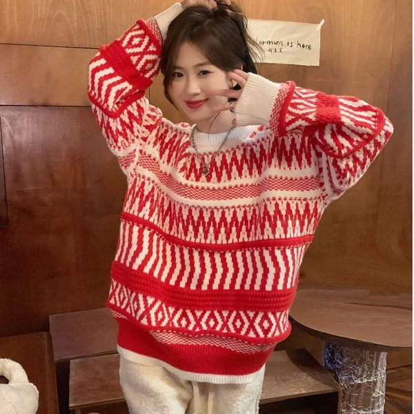 Rasedate talvekampsun pikkade varrukate ja ovaalse kaelusega