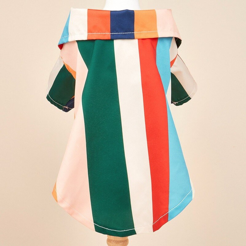 Cămașă cu dungi colorate Haine pentru câini Cămăși la modă Îmbrăcăminte pentru câini mici Kawaii Yorkshire Vară Respirabil Costum drăguț Articole pentru animale de companie