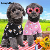 Letné oblečenie pre psov, plážový oblek, tričko pre domáce zvieratá, cool pyžamo s potlačou kvetov a sedmokrások pre malých psov, oblečenie pre šteniatka, tenké tričko, čivava