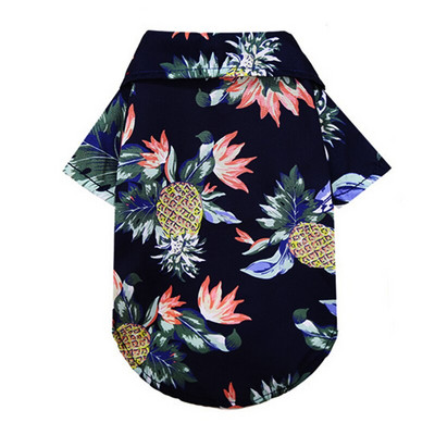 Cămăși de plajă de vară câine drăguț Hawaii ocazional animal de companie îmbrăcăminte pisică tricou floral pentru câini de talie mică chiahuahua franceză fulldog 10A