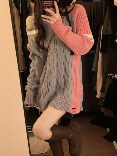 Nėščiųjų žieminis megztinis ilgomis rankovėmis