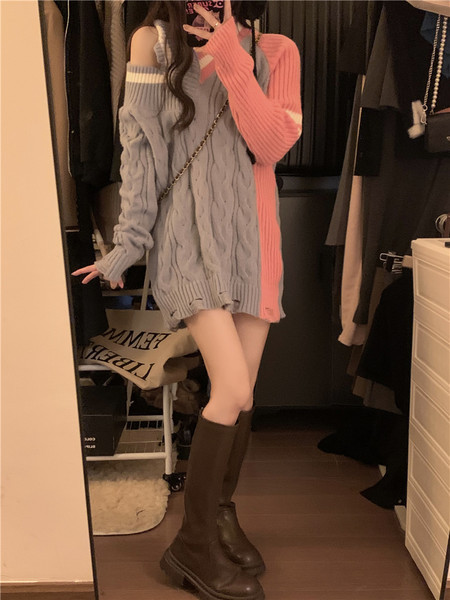 Nėščiųjų žieminis megztinis ilgomis rankovėmis