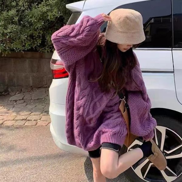 Pulover de iarnă cu mânecă lungă, model largi, de maternitate