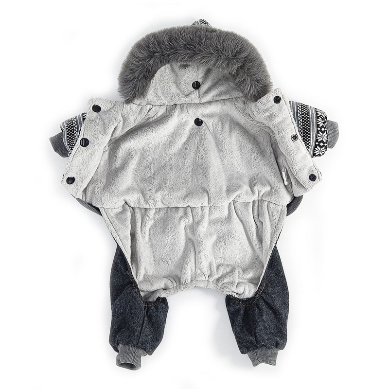 Oblečenie pre psov pre malých psov, zimný teplý luxusný nadýchaný kožušinový obojok s kapucňou, kabát s snehovou vločkou, overal pre domáce zvieratá, bunda Chihuahua