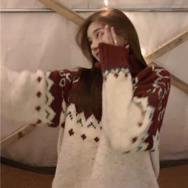 Pulover de iarnă pentru femei - pentru gravide