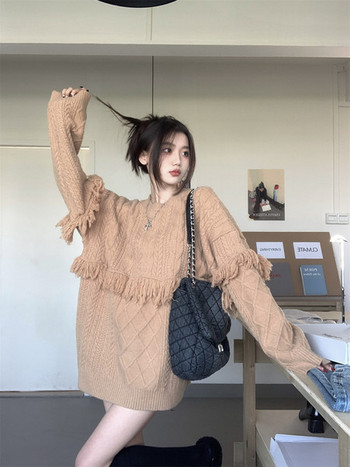 Γυναικείο χειμωνιάτικο πλεκτό πουλόβερ για εγκύους