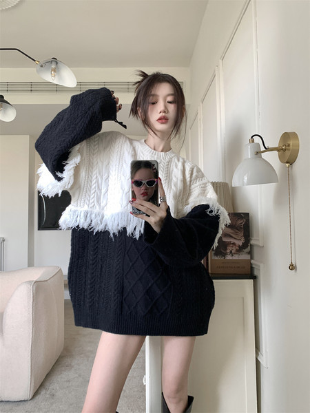 Γυναικείο χειμωνιάτικο πλεκτό πουλόβερ για εγκύους