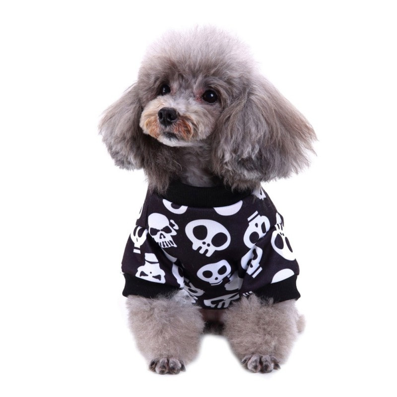 Haine pentru câini pentru animale de companie Pisică Salopete pentru câini Haine de Halloween pentru câini Jachete schelet pijamale cu 4 picioare Îmbrăcăminte pentru animale de companie Chihuahua