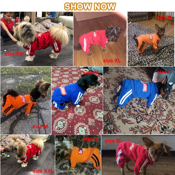 pawstrip 4 цвята Dog Hoodie Палто Спортно облекло Домашни любимци Комбинезон за кученца Дрехи за малки кучета за чихуахуа йорки Petshop S-XXL