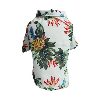 Naminių gyvūnėlių marškinėliai marginti ananasais Havajų kvėpuojantys drabužiai Katės šunys Vasariniai paplūdimio drabužiai Marškinėliai Liemenė trumpomis rankovėmis Kostiumas XS-XXL