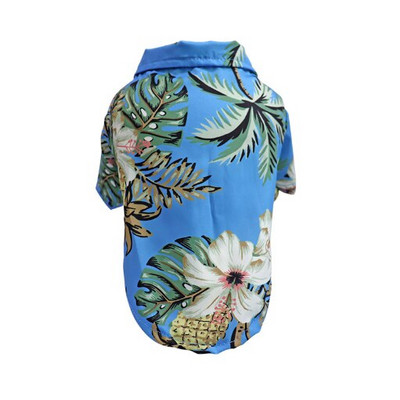 Naminių gyvūnėlių marškinėliai marginti ananasais Havajų kvėpuojantys drabužiai Katės šunys Vasariniai paplūdimio drabužiai Marškinėliai Liemenė trumpomis rankovėmis Kostiumas XS-XXL