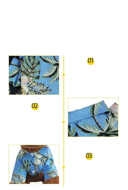 Naminių gyvūnėlių marškinėliai marginti ananasais Havajų kvėpuojantys drabužiai Katės šunys Vasariniai paplūdimio drabužiai Marškinėliai Liemenė trumpomis rankovėmis Kostiumas XS-XXL