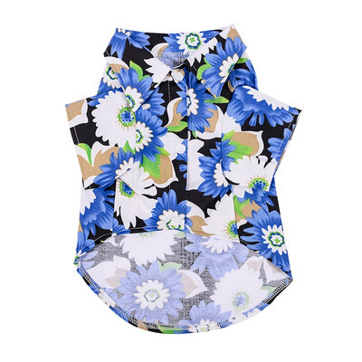 Suvised koerariided Kutsika Rannasärgid Koer Armas Hawaii Vabaajarõivad Lemmikloomakassi Lilleline T-särk väikestele koertele Chiahuahua buldog