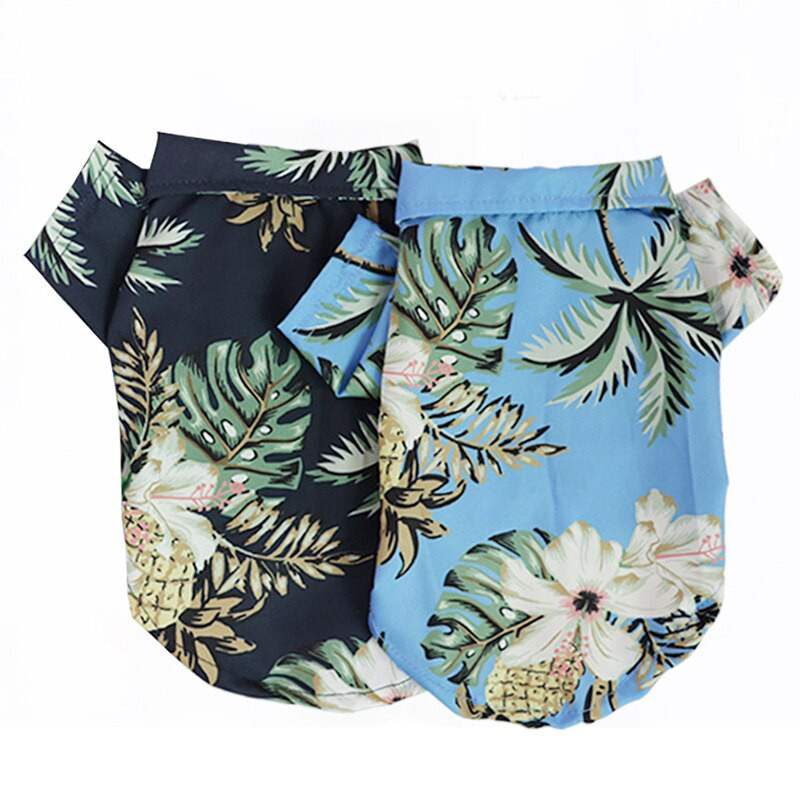 Ризи за кучета Дрехи Дрехи за домашни кучета Жилетка за кучета Дрехи за домашни любимци Тениска с цветя Хавайска за малки и средни котки Дрехи за кучета за чихуахуа