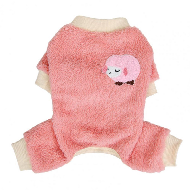 Lemmikloomakombinesoon Little Sheep Print Flanell Lemmikloomariided Nelja säärisega koer sügiseks