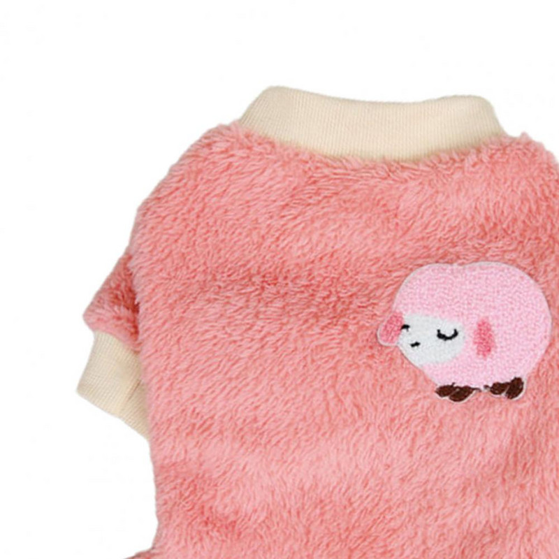 Lemmikloomakombinesoon Little Sheep Print Flanell Lemmikloomariided Nelja säärisega koer sügiseks