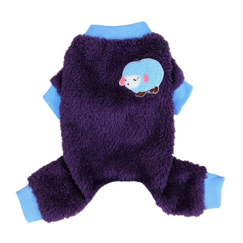 Lemmikloomakombinesoon Little Sheep Print Flanell Lemmikloomariided Nelja säärisega koer sügiseks