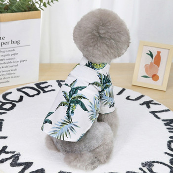Домашно куче Летни хавайски плажни дрехи Жилетка Тънки ризи Дрехи Тениска с цветя за домашни любимци За малка котка Куче Теди Пудел Тоалети Доставка